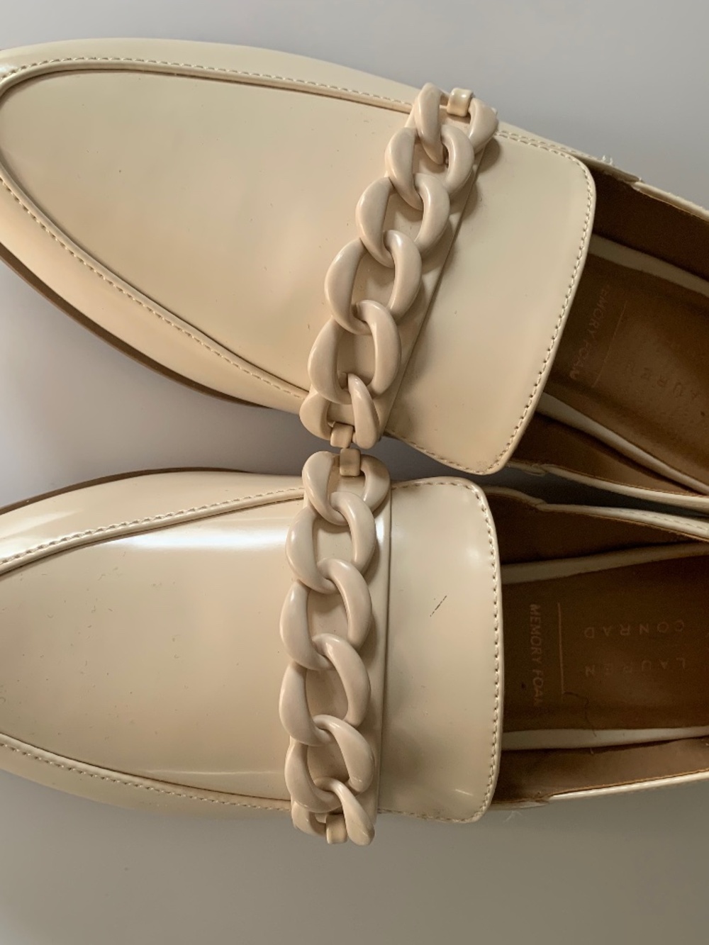 LC Lauren Conrad Demii Chain-Link Loafers - Bone / Cream